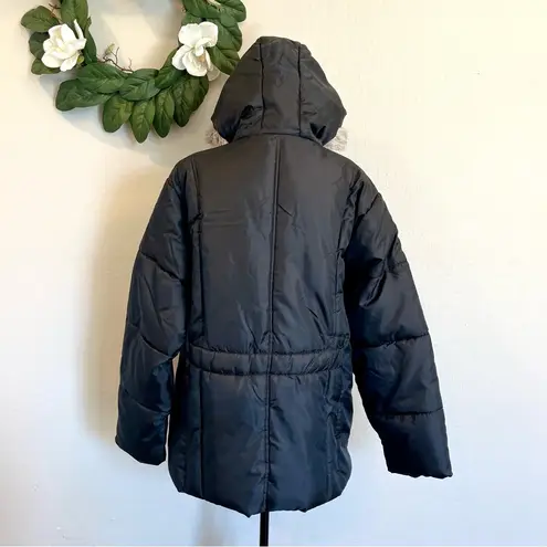 NWT Maxam Mountain Faux Fur Trimmed Puffer Jacket 2XL Black Size 2X