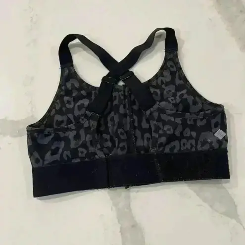 LuLaRoe  Consistent Sports Bra Gray Leopard & Black Rise Workout Women’s Small