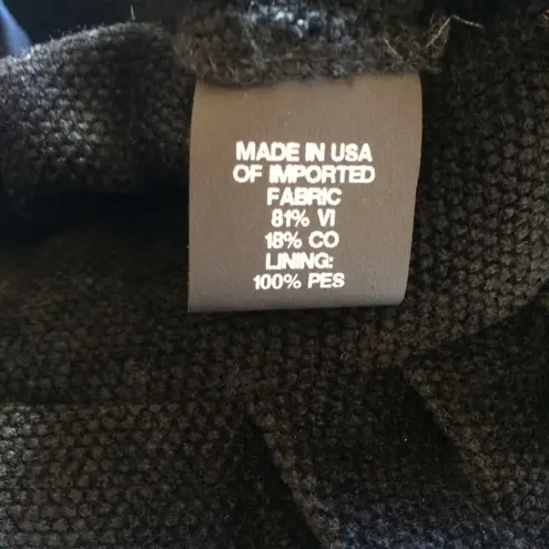 Saunder women's size 0 shaggy soft baggy, tall fit textured slouch trouser pants Black