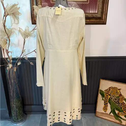 Stetson NWT 100% Cotton Western Cowgirl Raw Hem Dress ~ Size Large 💛🍄