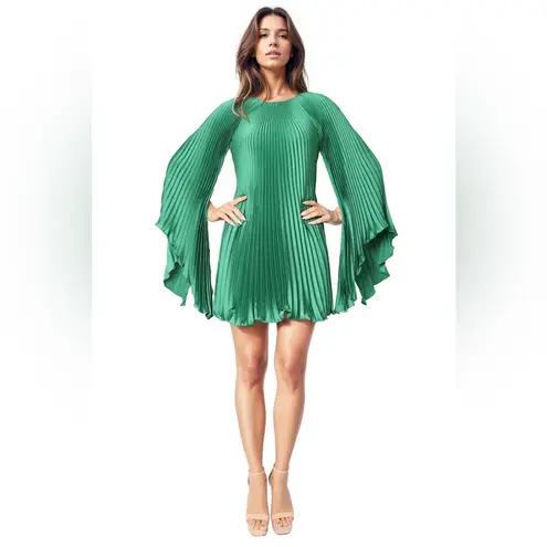 Rene Ruiz Pleated Charmeuse Cocktail Dress (NWT) Size 4 Green