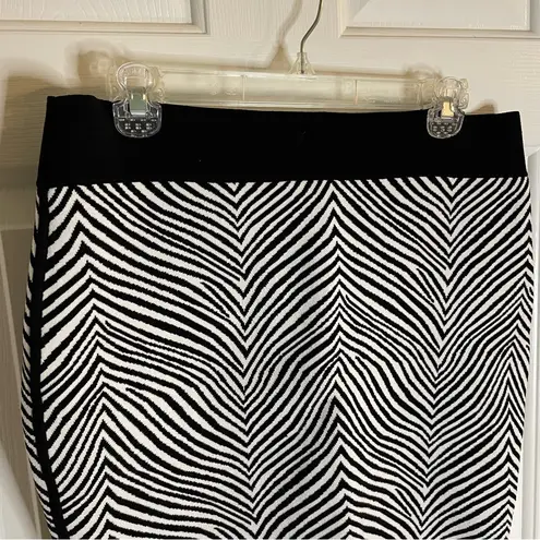Opening Ceremony Black and White Zebra Patterned Mini Skirt Size Large Barney's