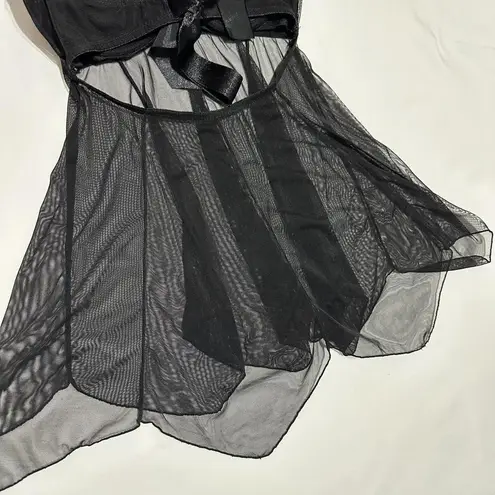 Native Intimates Women’s Black Mesh Babydoll Lingerie Lace 34C Sheer Mesh Size undefined