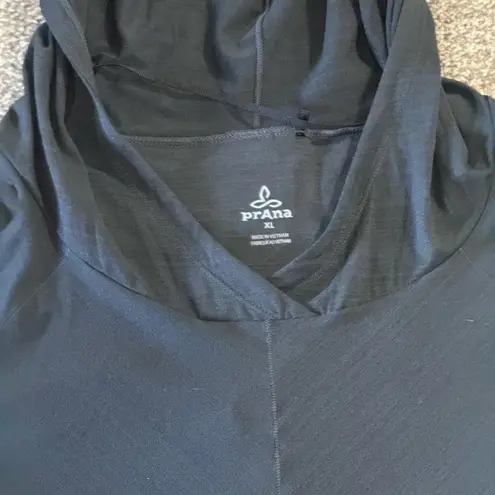 prAna Inigma After Yoga Black Hoodie – XL Moisture Wicking, Stretch Performance