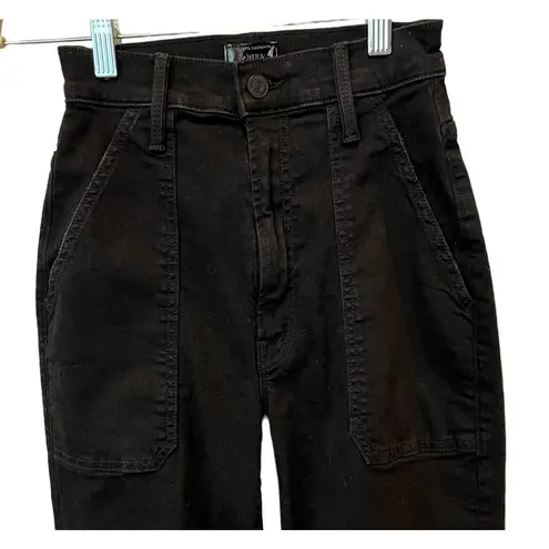 MOTHER The Wrapper Patch Springy Ankle Jeans Size 23 Black