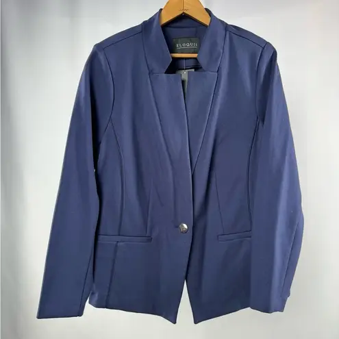 Eloquii NWT The Ultimate Stretch Suit Blazer in Navy Size 14