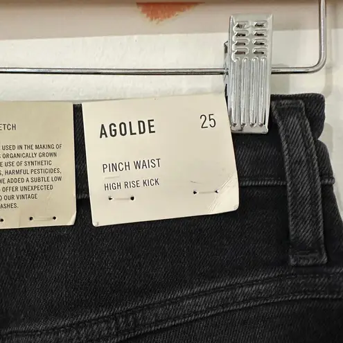 AGOLDE 25  Revolve Black High Rise Kick Flare Pinch Waist Jeans NWT