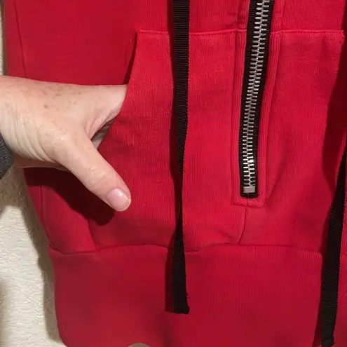 BEN TAVERNITI UNRAVEL PROJECT Red Hoodie Bodysuit Small