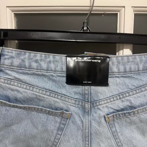 Alexander Wang High Waisted Bite Denim Shorts