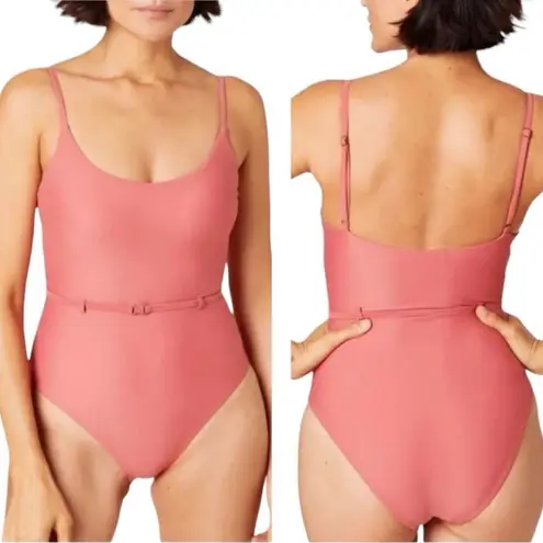 ANDIE  Swim Pink Punch Riviera Belted One Piece Swimsuit Sz S NWT