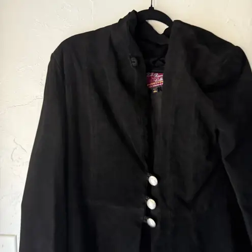 Red River Collection Vintage Pioneer Wear Leather Jacket Western 14 Button Up Black Size 14P