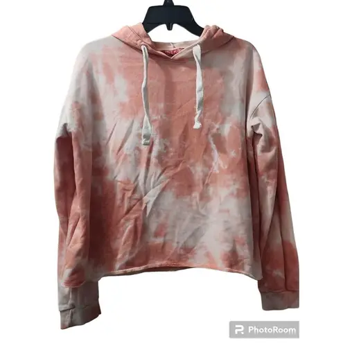 Hot Kiss Tie Dye Hoodie Pullover Drawstring Lightweight Comfy Casual L