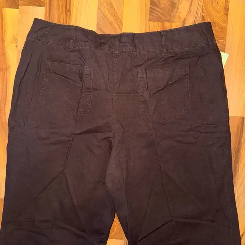 Merona  chocolate brown linen blend pants size 18 beach‎ summer lightweight