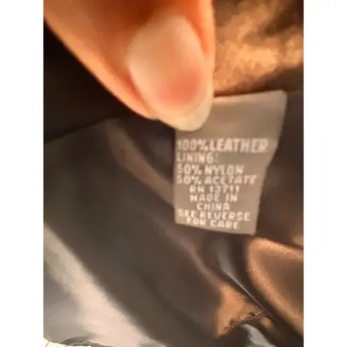 Valerie Stevens Large Vintage Geniune Lamb Leather Brown Womens Jacket