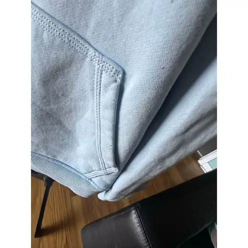 Carhartt  Women’s Light Blue Graphic Hoodie | Relaxed Fit | Logo Sleeve - Image 7