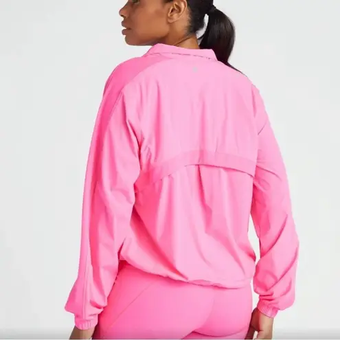 Sweaty Betty  Neon Pink training day half zip pullover jacket size 6