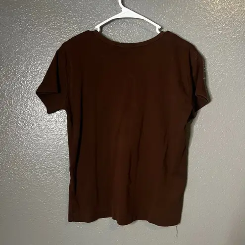 Vintage Y2K Bolton's Medium Chocolate Brown Scoop Neck T