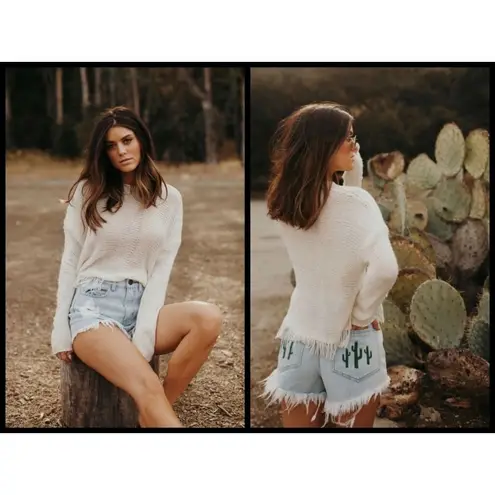 Show Me Your Mumu 💕💕 Hi-Rise Cactus Denim Shorts 24 NWT *MISSING BUTTON* - Image 3