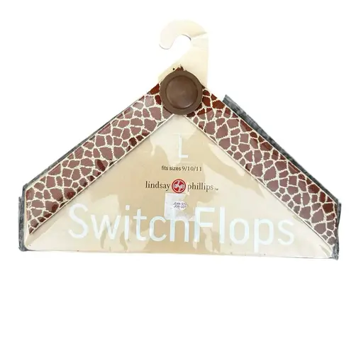 LOT of 4 L Switch Flops Lindsay Phillips Straps Size LARGE 9 10 11 NEW
