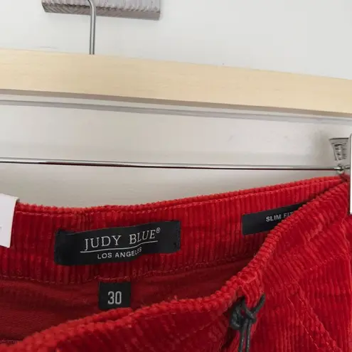 Judy Blue Women’s 30 Slim Fit Corduroy Carpenter Jeans in Rust New