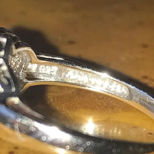 Natural Blue Topaz Blue Sapphire Sterling Silver Ring Size 6