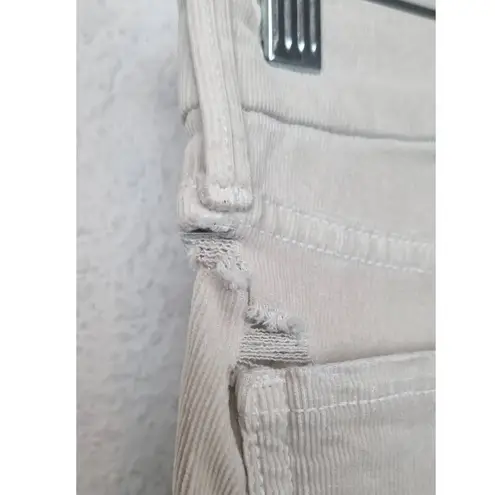 Mother The Looker Crop Hopscotch Corduroy Pants in Ivory Size 24 Gray