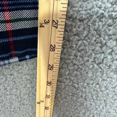 Nautica womens pajama pants Large blue plaid pull on stretch comfort sleepwear