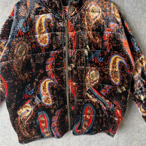 Johnny Was  Women's Size Large Full Zip Boho pockets‎ Dolman Quilted Jacket New