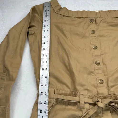 Robert Rodriguez Off Shoulder Jumpsuit Button Front Belted Casual Size 4 READ - Image 6