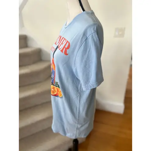 Light Blue Crewneck Short Sleeve Summer & Aperol Spritz Orange Graphic T