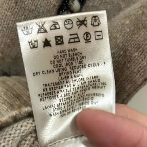 See By Chloe Wool Knit Dress with Pockets Tan, Black and White Size Small