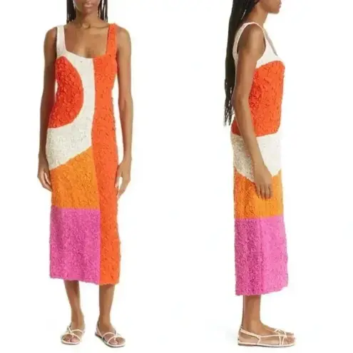 Mara Hoffman NWOT Pomelo Sloane Dress Red Multicolor Size Small