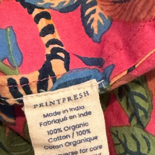 Printfresh Bagheera button down Sleep Shirt Top in hot pink small