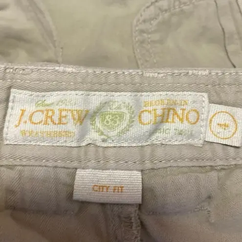 J.Crew Women's Beige Mid Rise Wide Leg Twill Khaki Chino Cargo Trousers Pants 4