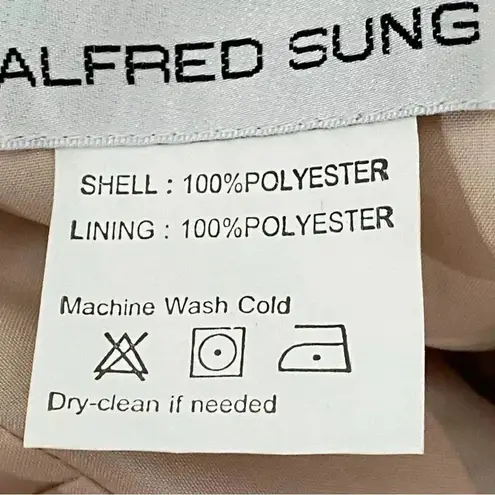 Alfred Sung D758 Satin Trumpet Gown Sweetheart Neck Sz 8 Dress Cameo Pink