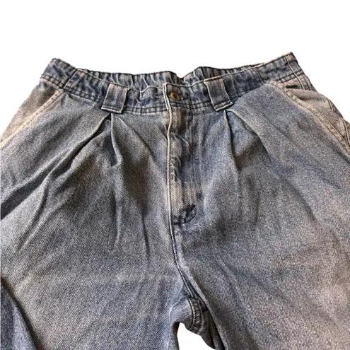 Dockers Vintage Pleated Mom Jeans Light Wash High Rise Cropped Fit Women 28 EUC