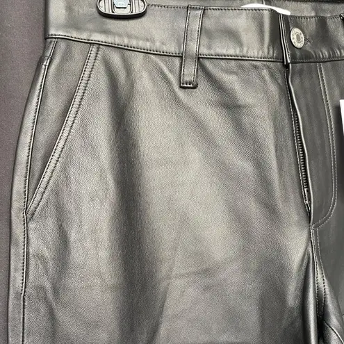 RE/DONE $1236 NWT MIDRISE WIDE LEG LEATHER *SAMPLE* JEANS SZ 25