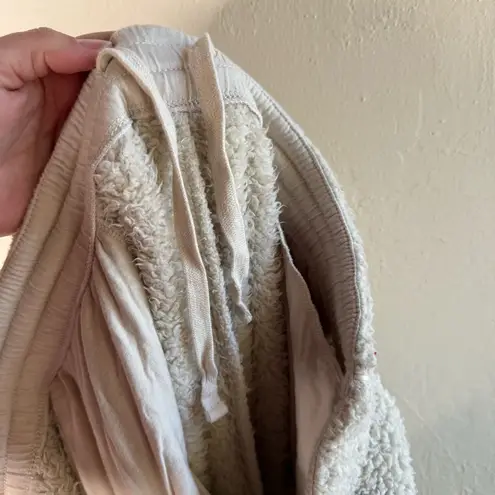 SKIMS Teddy Track Pants in Bone Sherpa Size XL NWT