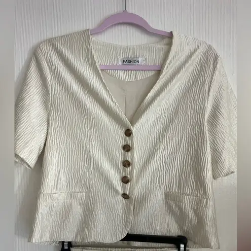 Chic Cream Women's Skort Set