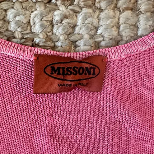Missoni Metallic Pink Tank Top Size 50 IT
