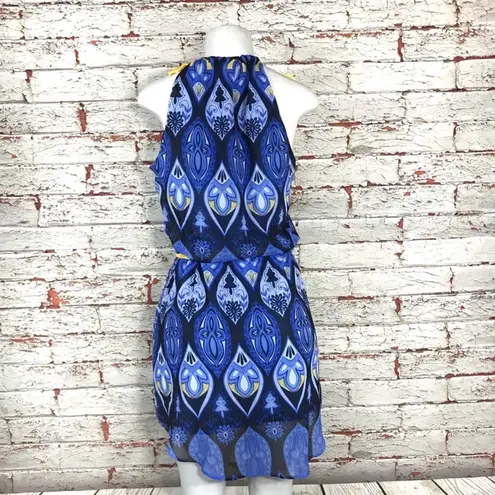 Desigual Edith Dress Small Sleeveless NEW Blue Yellow Floral Summer Festival 38