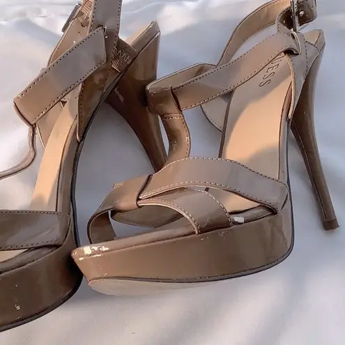 G by Guess GUESS G High 5β Heels, Size 7 Beige Patent Leather. Minor Wear. See Picture #7