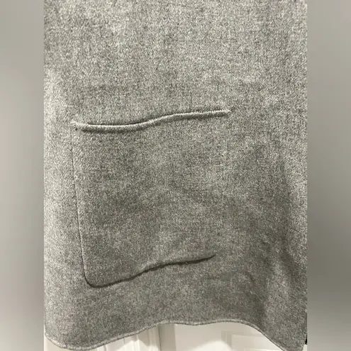 Max Mara Rare Weekend Reversible Checked Gray Black Cream Plaid Wool Coat Size S