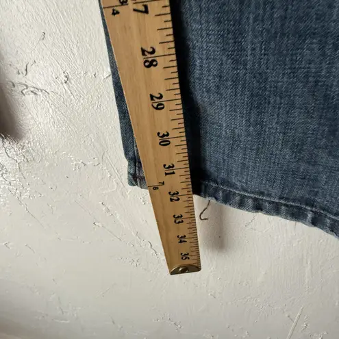 Cruel Girl Jeans Womens 9 Long Blue Bootcut Western Mid Rise Denim Embroidered