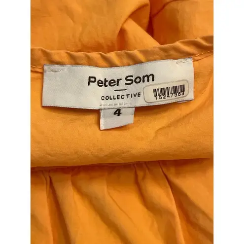 Peter Som Collective Marigold Tiered Midi Dress in Yellow 4 Womens