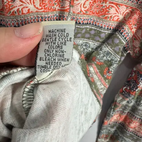 Ruff Hewn M Boho Lace Up Cotton Top Cottagecore Granola Earthy Folk Rustic