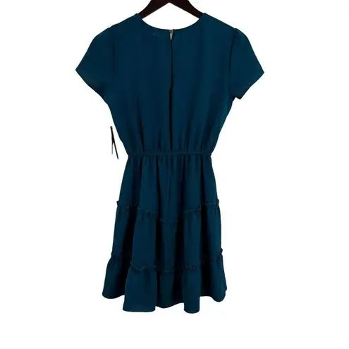 Studio Blue City Tiered Skirt Short Sleeve Dress Size XS New