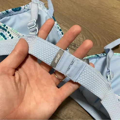 Aerie  Blue and Purple Patterned Padded Bralette