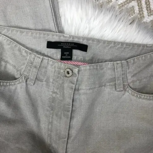 Max Mara Weekend Grey Bootcut Jeans 6 Cotton Gray