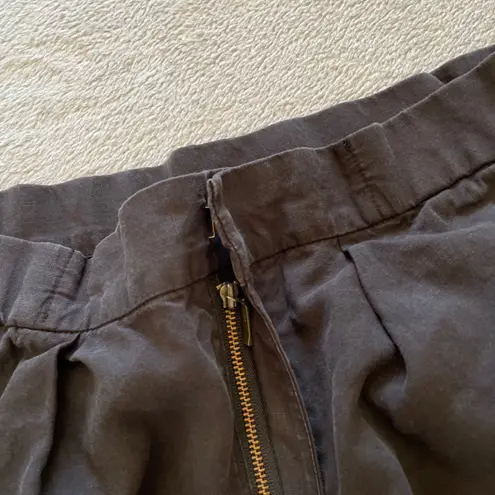 Brochu Walker Pants Small Black Tuxedo Stripe Lagenlook Capsule Tencel Linen